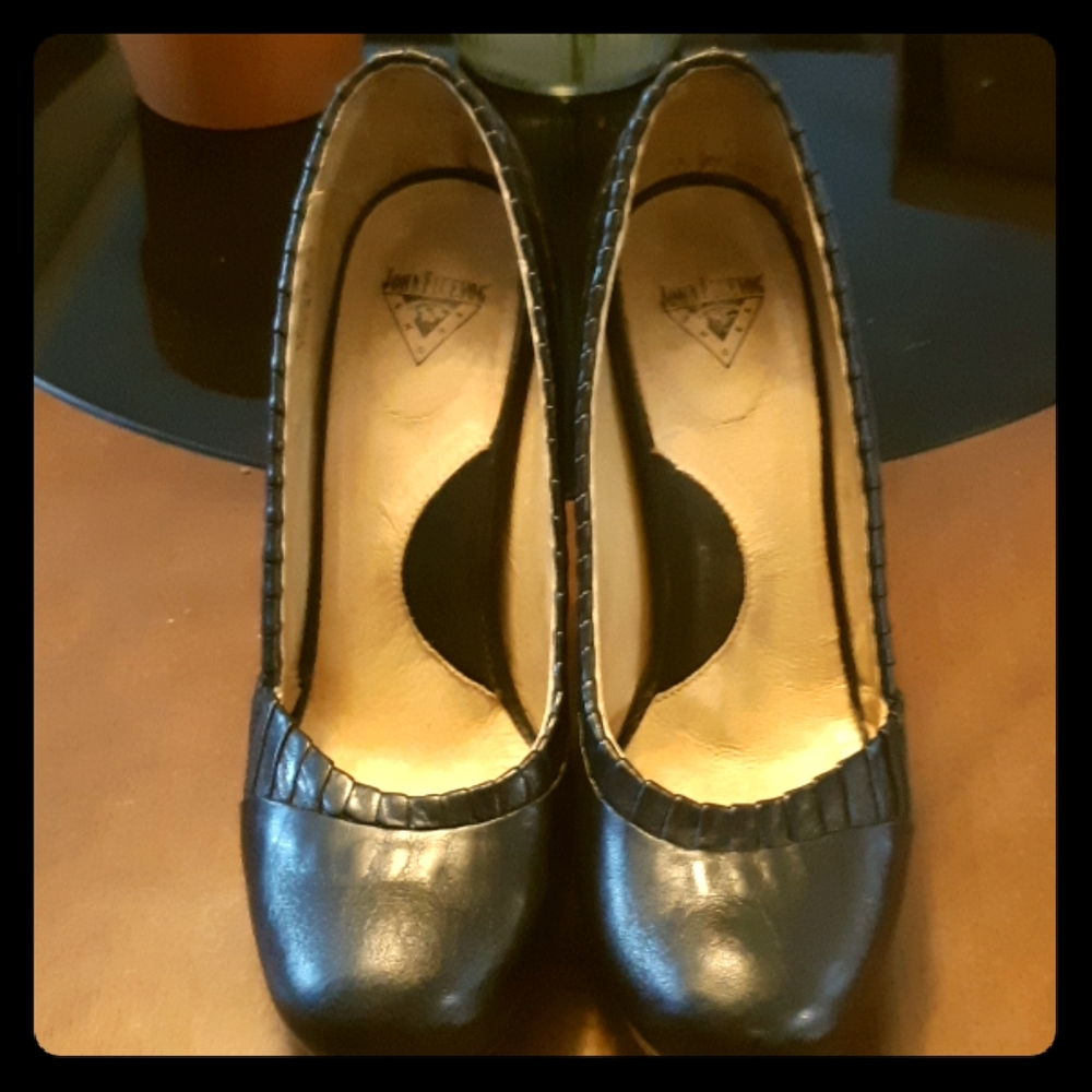 John Fleuvog Black Attention! Pleated Platform Pum